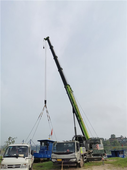 渌口区桥梁建设吊装案例